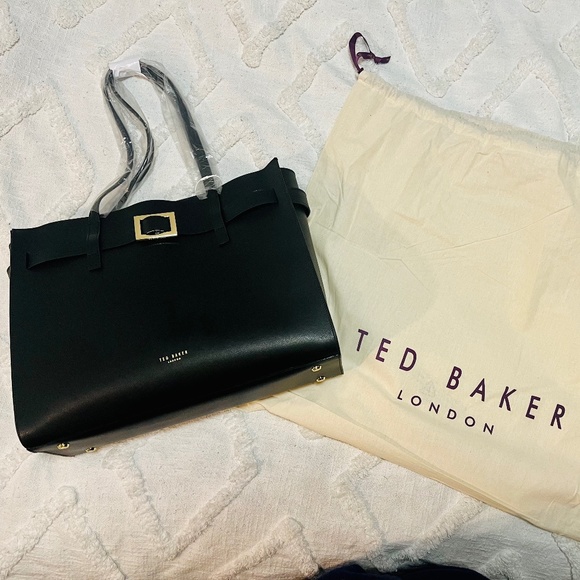 Ted Baker London Handbags - Ted Baker Elina Statement Buckle Leather Satchel